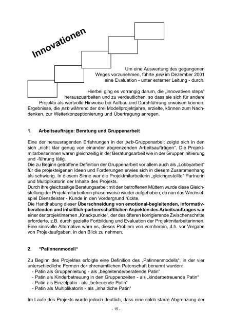 peb peb im „step by step“ - Vamv-nrw.de