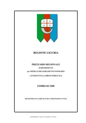 regione liguria prezzario regionale - Agriligurianet