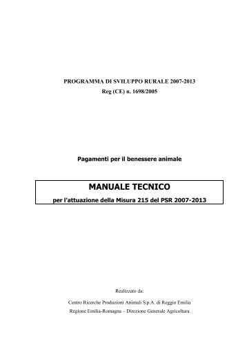 Manuale tecnico.pdf - Bollettino Ufficiale della Regione Emilia ...