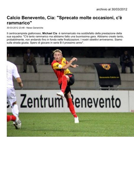 Benevento in Serie C: dal sogno Serie A all'incubo retrocessione