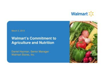 Daniel Hazman Wal-Mart Mar 2 2011 Forum.pdf - Partnership to Cut ...