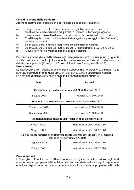 Guida 2010 scienze e tecnologie agrarie -L-LM- - Università degli ...