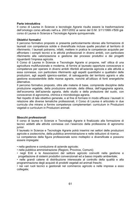 Guida 2010 scienze e tecnologie agrarie -L-LM- - Università degli ...