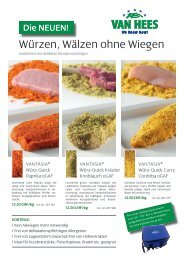 Würzen, Wälzen ohne Wiegen - Van Hees gmbh