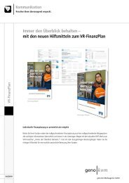 mit den neuen Hilfsmitteln zum VR-FinanzPlan - geno kom ...