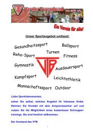 Flyer in einer Übersicht - Vareler Turnerbund