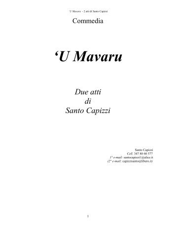 U Mavaru Due atti di Santo Capizzi - NoiTeatro.it