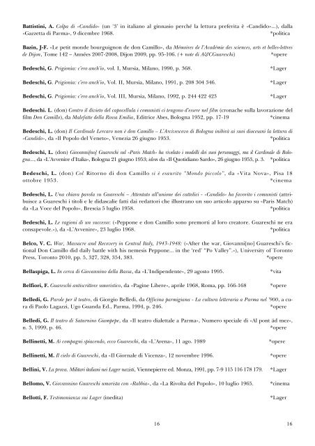 1 1 Bibliografia di Giovannino Guareschi in ordine alfabetico ...