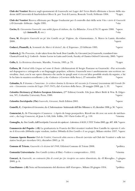 1 1 Bibliografia di Giovannino Guareschi in ordine alfabetico ...