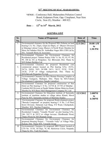 VENUE :- Conference Hall, Maharashtra Pollution Control Board ...