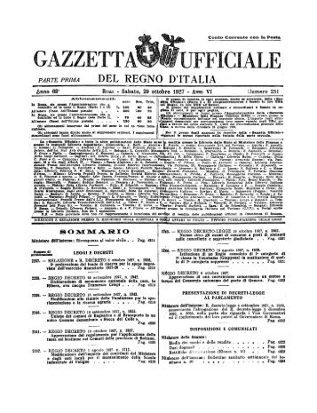 Regio Decreto - 22 settembre 1927 - Benvenuto su Monumenti ...