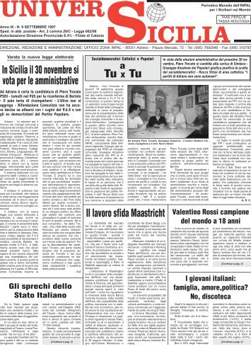 Universo Sicilia 9_97 - Periodico per i siciliani nel mondo