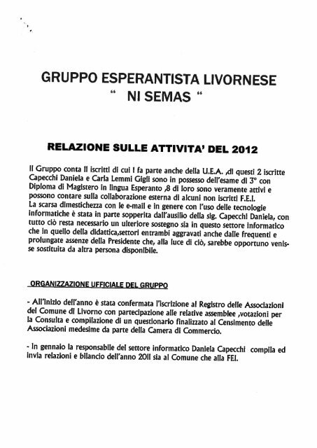 GRUPPO ESPERANTISTA LIVORNESE NI SEMAS”