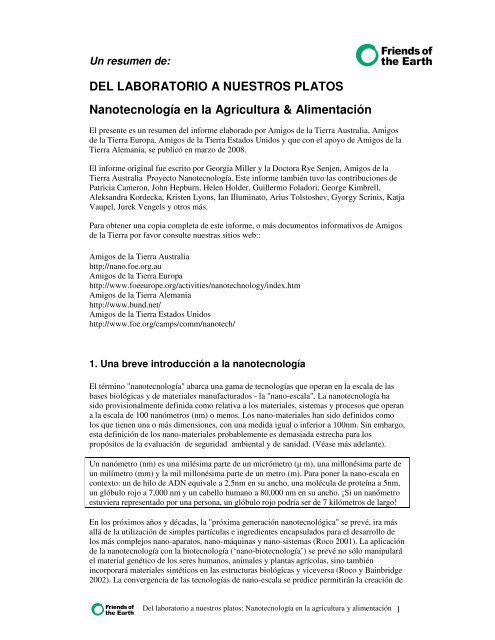 Nanotecnología en agricultura y alimentación - L'Era
