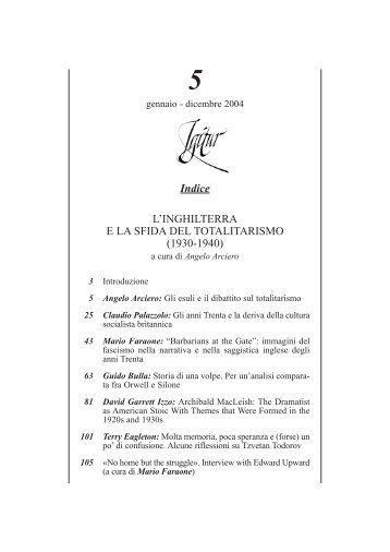 L'INGHILTERRA E LA SFIDA DEL TOTALITARISMO - Centro Studi e ...