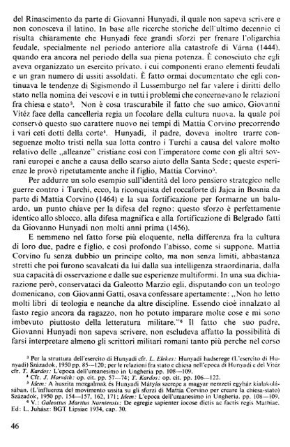 STUDI E RICERCHE UMANISTICHE ITALO-UNGHERESI I. - DEA