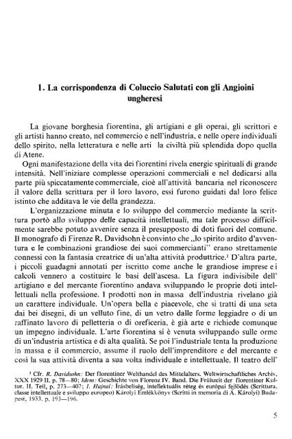 STUDI E RICERCHE UMANISTICHE ITALO-UNGHERESI I. - DEA