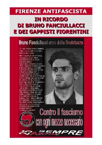 In ricordo di Bruno Fanciullacci e dei gappisti fiorentini