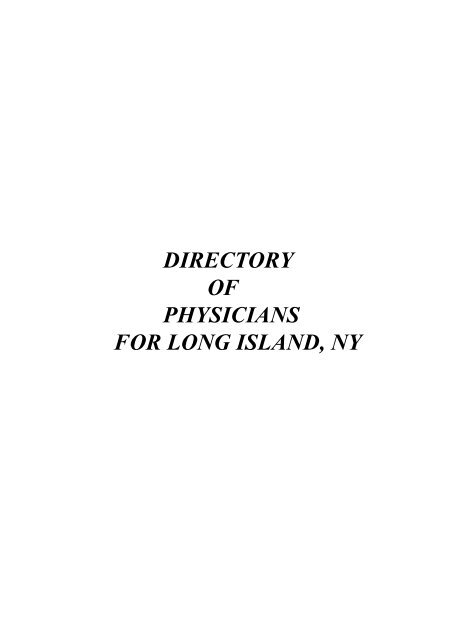 DIRECTORY OR PHYSICIANS - Endophysician.net