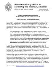 Guidance for Massachusetts Public Schools Creating a Safe and ...