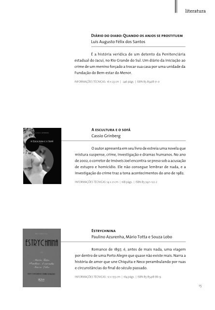 Artes e Ofícios Editora | Catálogo Obras Gerais,  2012 / 2013