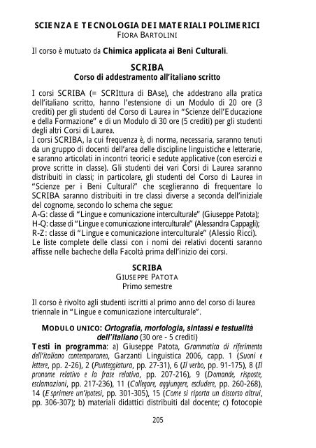 SCRIBA - Lettere e Filosofia - Università degli Studi di Siena