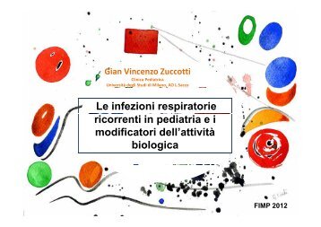 Le infezioni respiratorie ricorrenti in pediatria - Zuccotti - Fimp