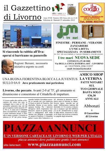 ilgazzettino 25092012 - il Gazzettino di LIVORNO