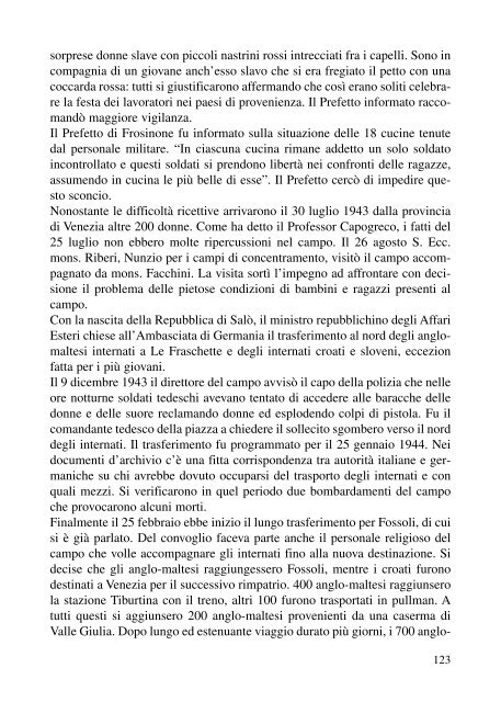 LE FRASCHETTE - Associazione Partigiani Cristiani