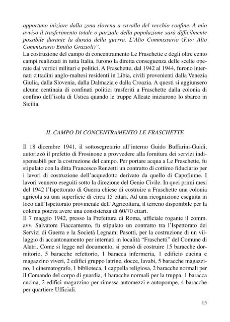 LE FRASCHETTE - Associazione Partigiani Cristiani