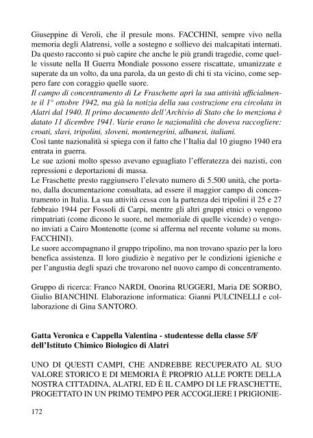 LE FRASCHETTE - Associazione Partigiani Cristiani