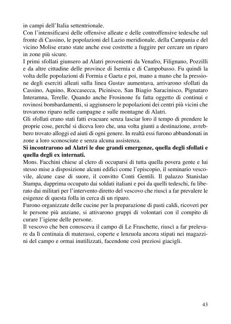 LE FRASCHETTE - Associazione Partigiani Cristiani