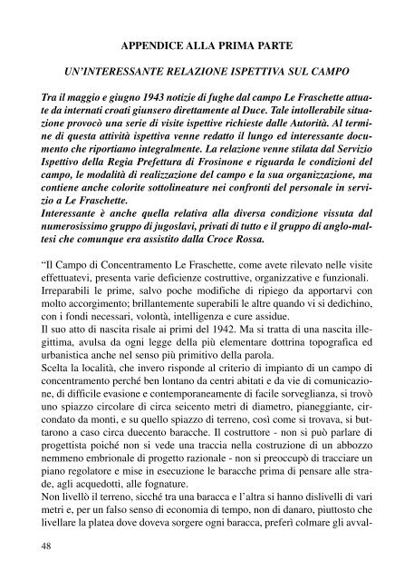 LE FRASCHETTE - Associazione Partigiani Cristiani