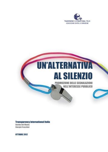 scarica il report 2012 - Transparency International Italia