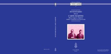 Inventario delle Carte Martini, Mario Augusto e Roberto Sindaci a ...