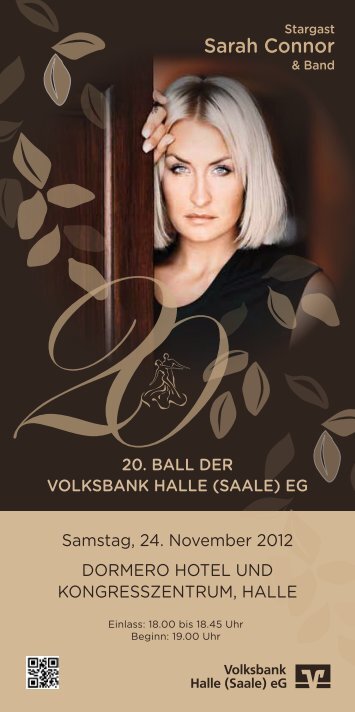 Sarah Connor - Volksbank Halle (Saale) eG