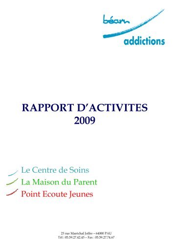 Rapport d'activités - bearn addictions