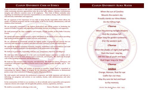 Student Handbook - Claflin University