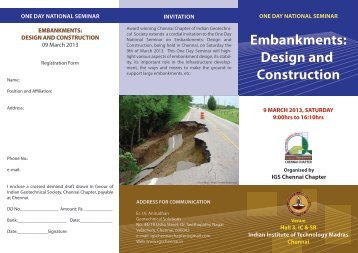 Embankments - Indian Geotechnical Society, New Delhi