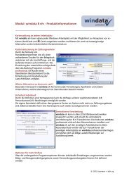 Produktinformation windata professional elv - Fellbacher Bank eG