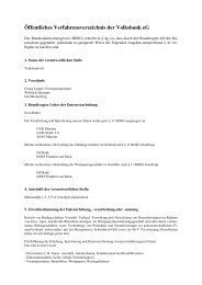 Verfahrensverzeichnis 20091021 - Volksbank eG