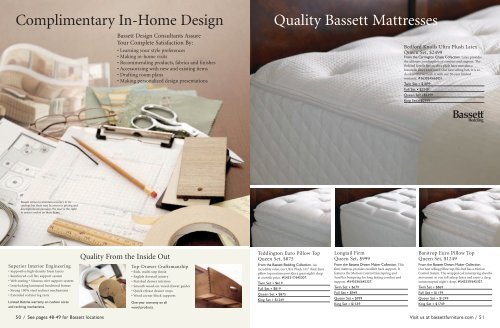 Bassett, Custom Upholstery, Design - Frederick Swanston