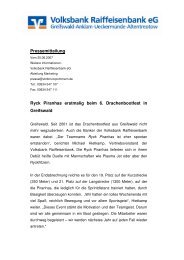 Ryck Piranhas erstmalig beim 6. Drachenbootfest in - Volksbank ...