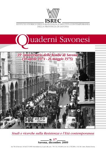 n. 17 - 'Istituto Storico della Resistenza e dell'Età Contemporanea