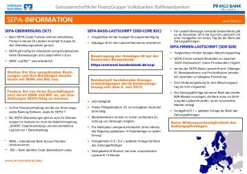 Checkliste SEPA-Lastschriftverfahren (PDF) - Volksbank Ruhr Mitte eG