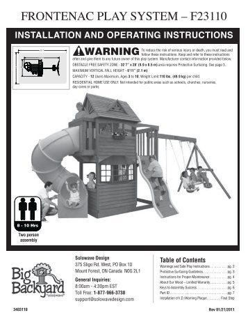 FRONTENAC PlAy SySTEm – F23110 - Big Backyard!