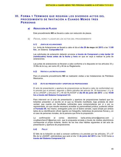 modelo de convocatoria a la licitacion publica nacional - PEMEX