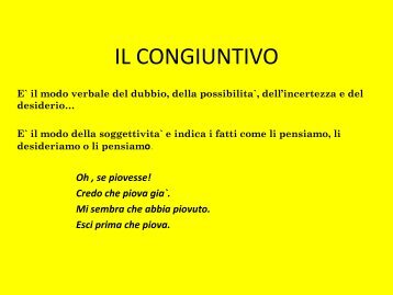 IL CONGIUNTIVO