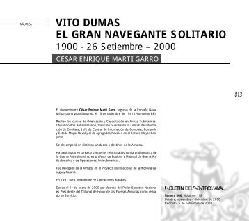 Vito Dumas, el gran navegante solitario. 1900 - 26 ... - Centro Naval