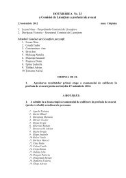 Hotărârea Comisiei nr. 23 din 23.11.2012